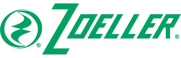 Green Zoeller logo with an abstract circular design on the left, symbolizing excellence in platinum plumbing solutions.